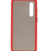 Étui rigide à combinaison de couleurs pour Huawei P30 Rouge