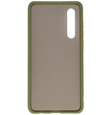 Funda dura combinada de colores para Huawei P30 Verde