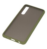 Funda dura combinada de colores para Huawei P30 Verde