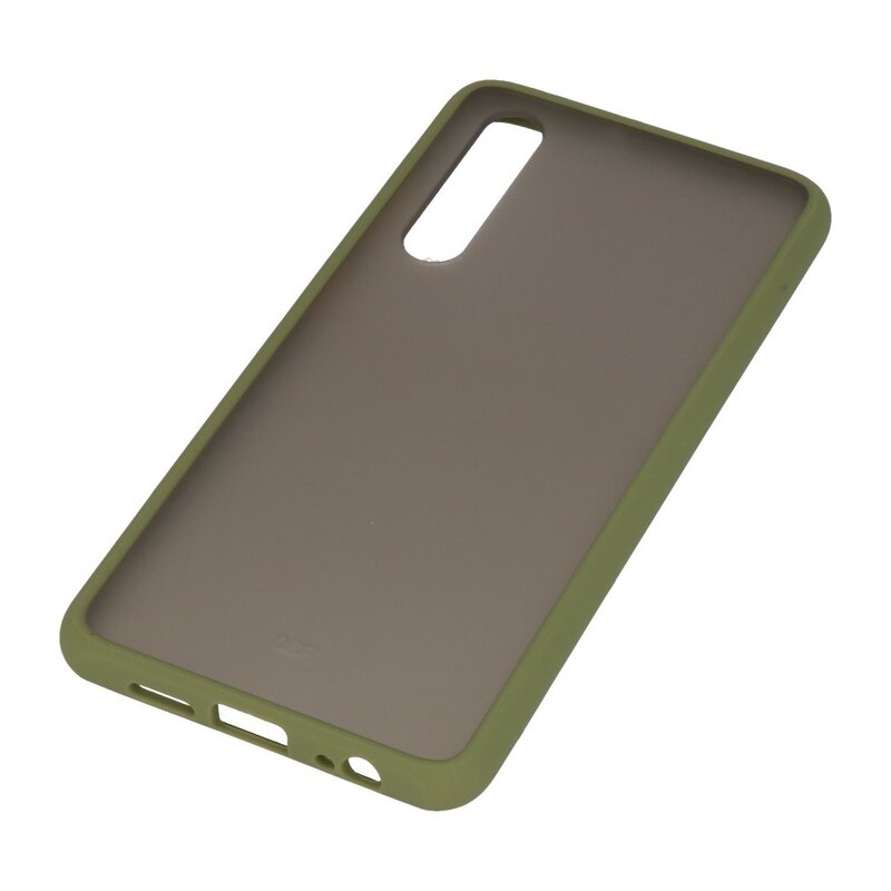 Funda dura combinada de colores para Huawei P30 Verde