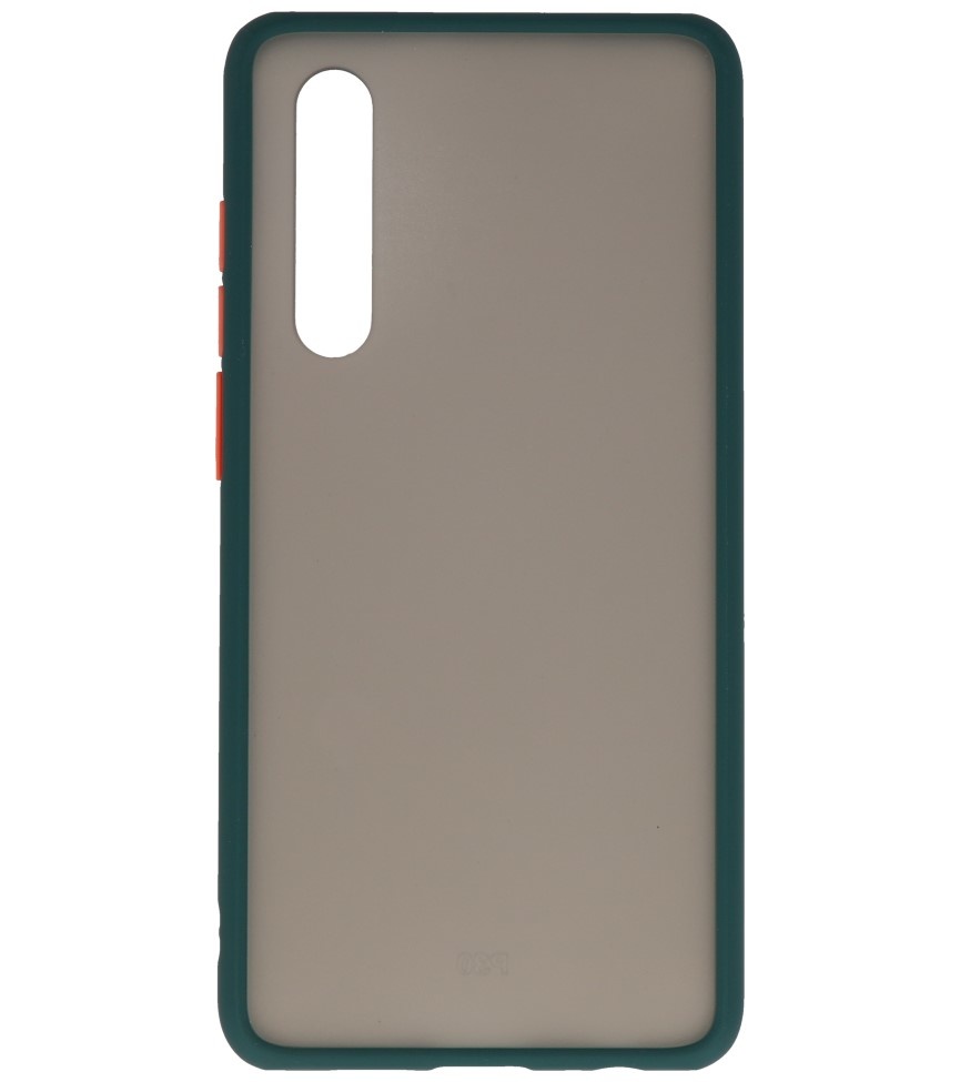 Color combination Hard Case for Huawei P30 Dark Green