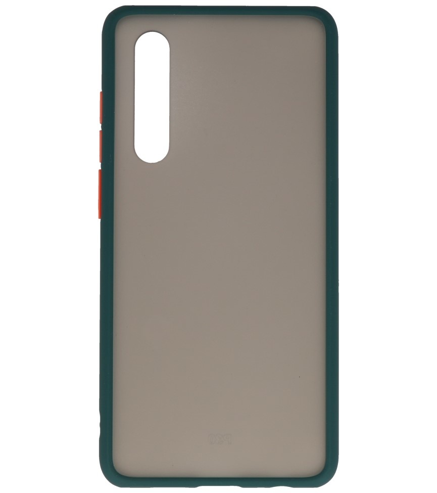 Combinazione di colori Custodia rigida per Huawei P30 verde scuro