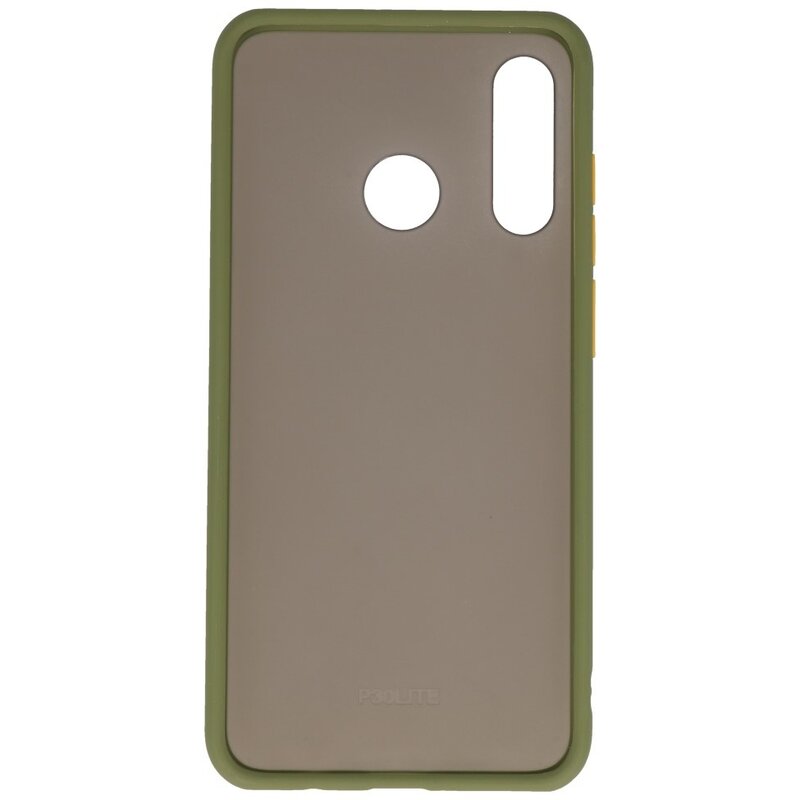 Funda dura combinada de colores para Huawei P30 Lite Verde