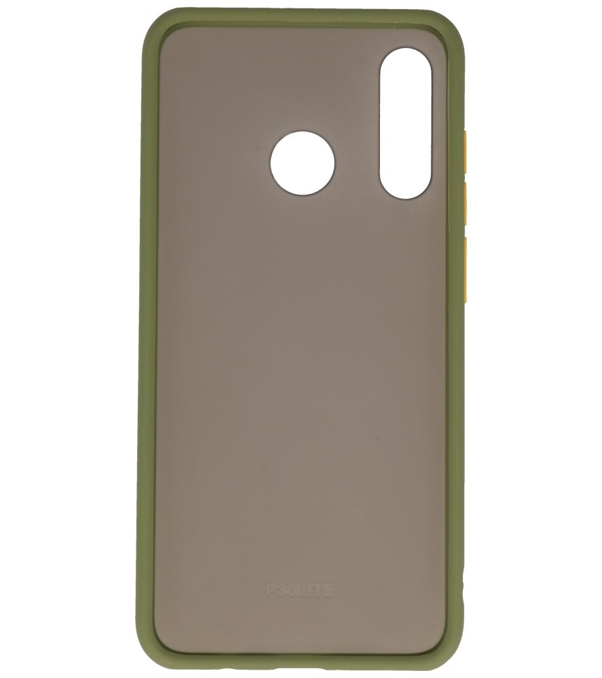 Funda dura combinada de colores para Huawei P30 Lite Verde