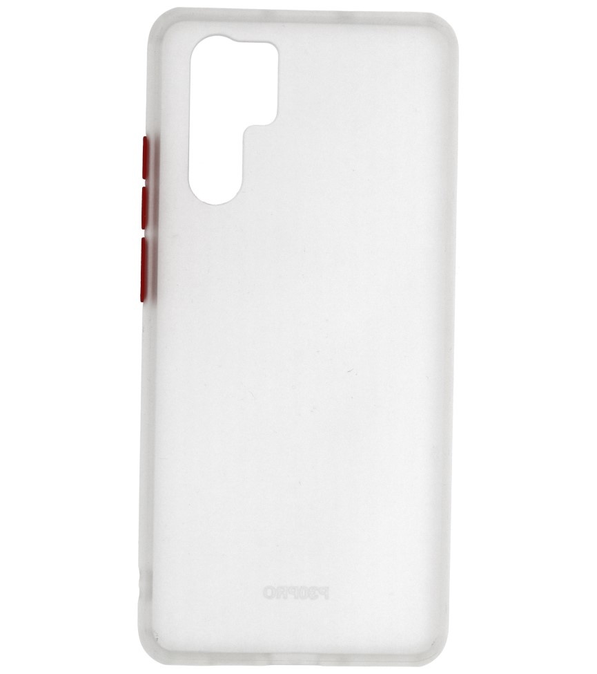 Funda dura combinada de colores para Huawei P30 Pro Transparente