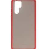 Étui rigide à combinaison de couleurs pour Huawei P30 Pro Rouge