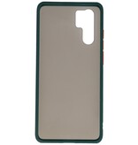 Funda dura combinada de colores para Huawei P30 Pro Verde Oscuro