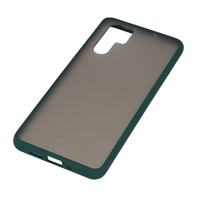 Funda dura combinada de colores para Huawei P30 Pro Verde Oscuro