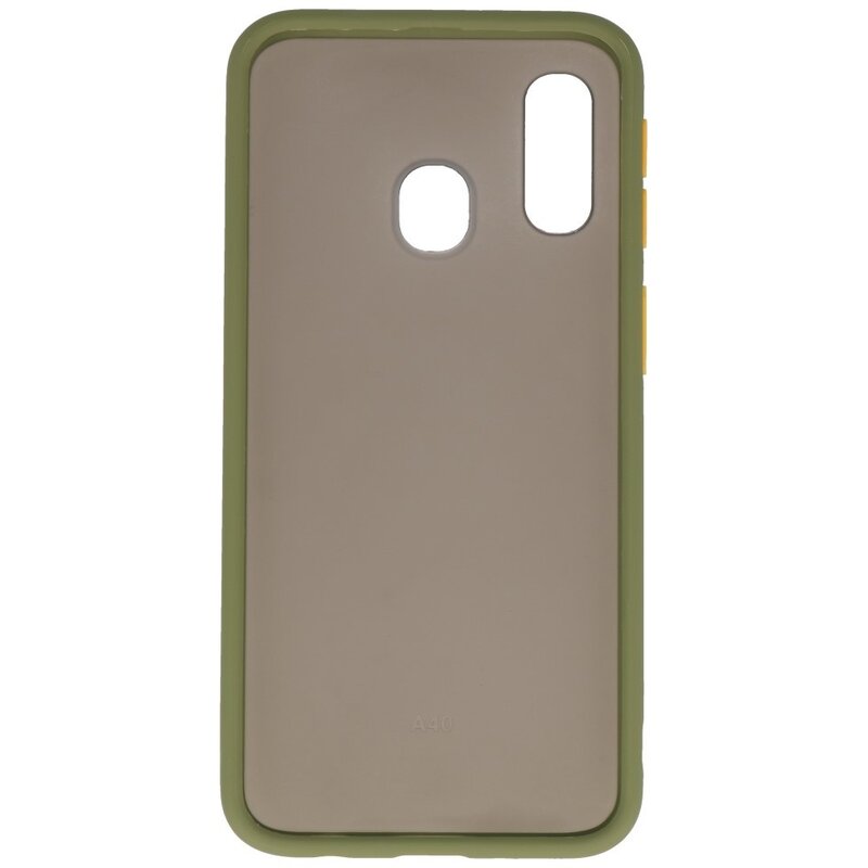 Étui rigide à combinaison de couleurs pour Samsung Galaxy A20e Vert