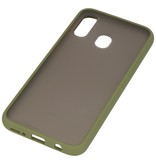 Funda rígida combinada de colores para Samsung Galaxy A20e Verde