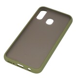 Funda rígida combinada de colores para Samsung Galaxy A20e Verde