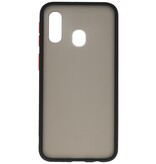 Funda dura combinada de colores para Samsung Galaxy A40 Negro