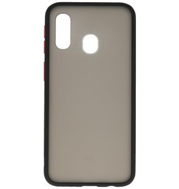 Funda dura combinada de colores para Samsung Galaxy A40 Negro