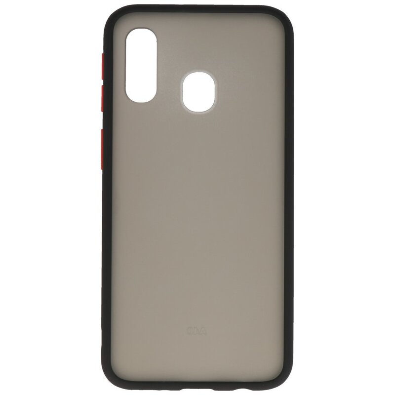 Funda dura combinada de colores para Samsung Galaxy A40 Negro