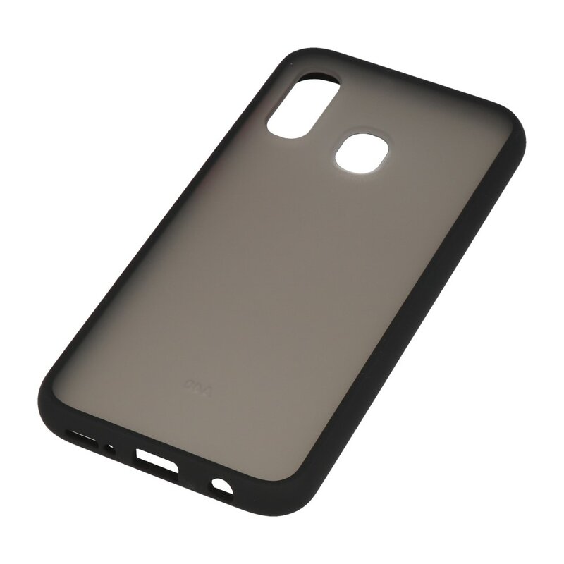 Funda dura combinada de colores para Samsung Galaxy A40 Negro