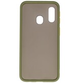 Funda dura combinada de colores para Samsung Galaxy A40 Verde