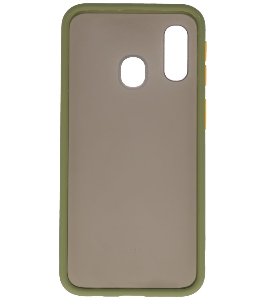 Farvekombination Hård taske til Samsung Galaxy A40 Green