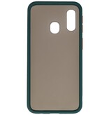 Funda dura combinada de colores para Samsung Galaxy A40 Verde oscuro