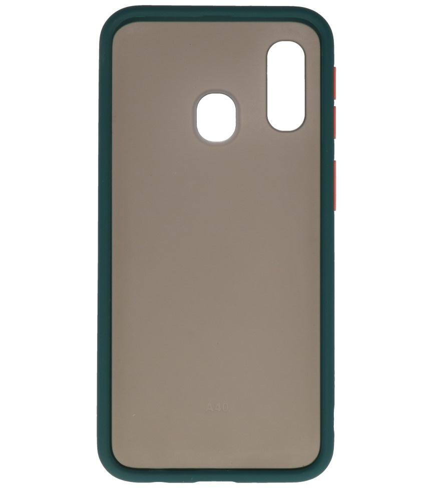 Kleurcombinatie Hard Case voor Samsung Galaxy A40 Donker Groen