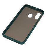 Funda dura combinada de colores para Samsung Galaxy A40 Verde oscuro