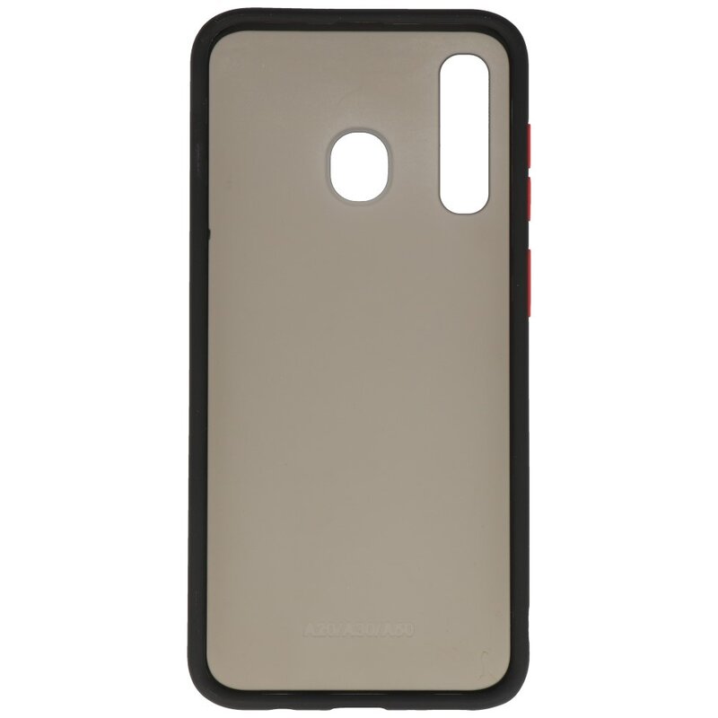 Funda dura combinada de colores para Samsung Galaxy A30 Negro