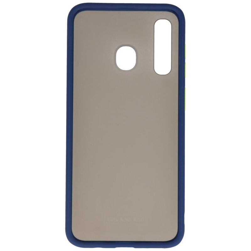 Funda rígida combinada de colores para Samsung Galaxy A30 Azul