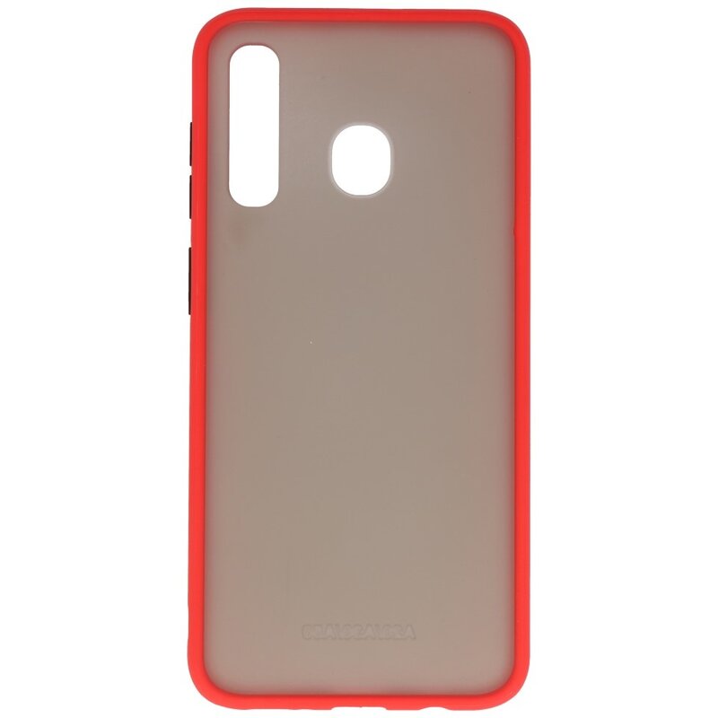 Funda rígida combinada de colores para Samsung Galaxy A30 Rojo