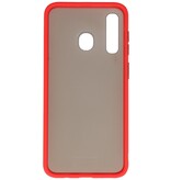 Funda rígida combinada de colores para Samsung Galaxy A30 Rojo