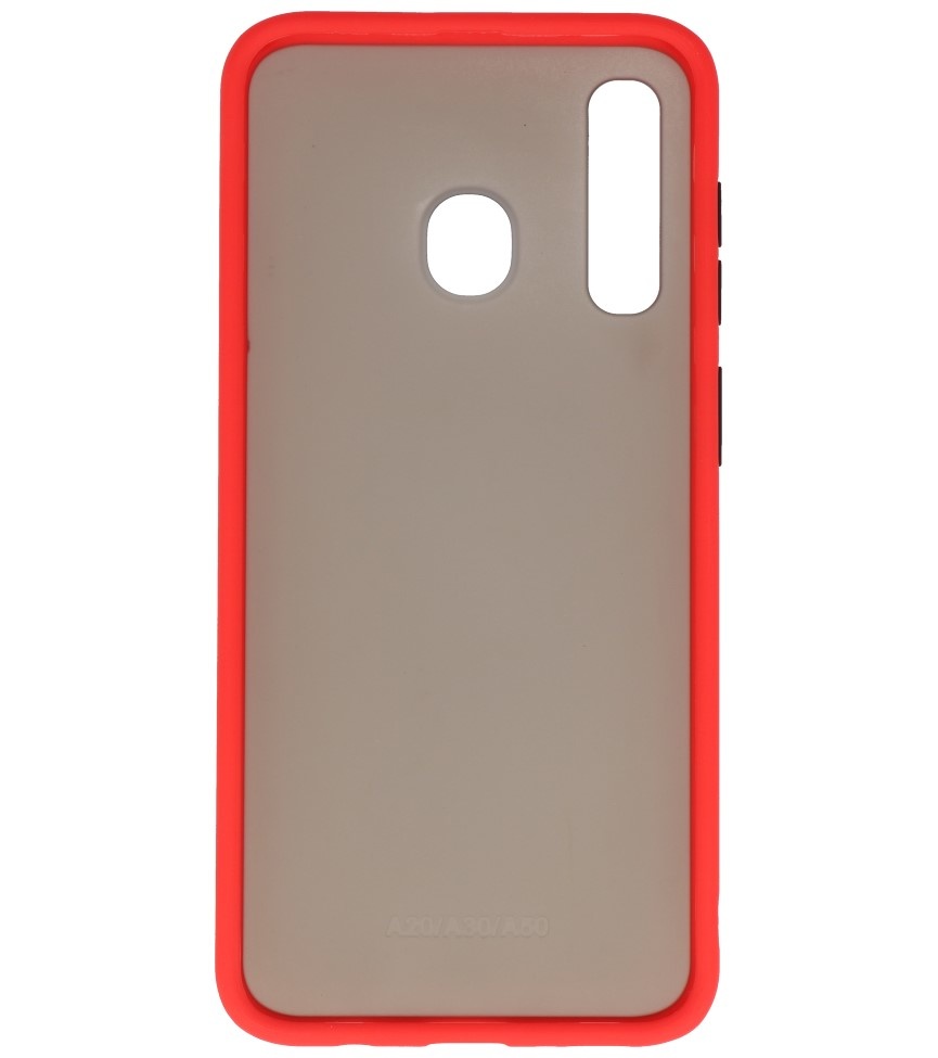 Étui rigide à combinaison de couleurs pour Samsung Galaxy A30 Rouge