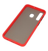 Funda rígida combinada de colores para Samsung Galaxy A30 Rojo