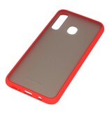 Funda rígida combinada de colores para Samsung Galaxy A30 Rojo