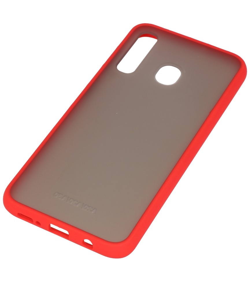 Étui rigide à combinaison de couleurs pour Samsung Galaxy A30 Rouge