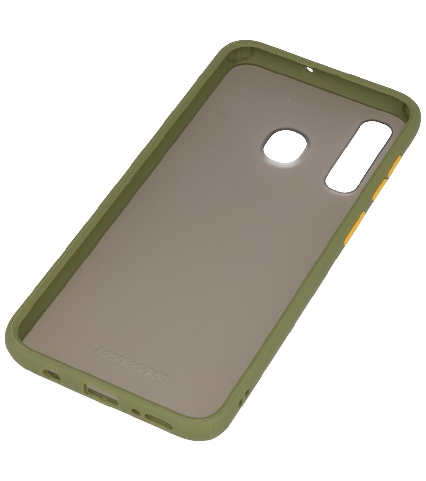 Color combination Hard Case for Samsung Galaxy A30 Green