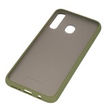 Funda dura combinada de colores para Samsung Galaxy A30 Verde