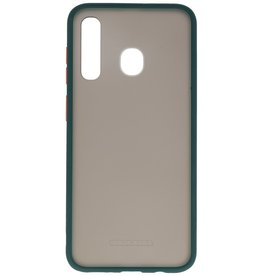 Funda dura combinada de colores para Samsung Galaxy A30 Verde oscuro