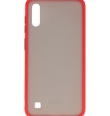 Funda dura combinada de colores para Samsung Galaxy A10 Rojo