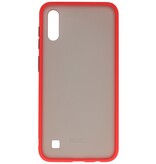 Funda dura combinada de colores para Samsung Galaxy A10 Rojo