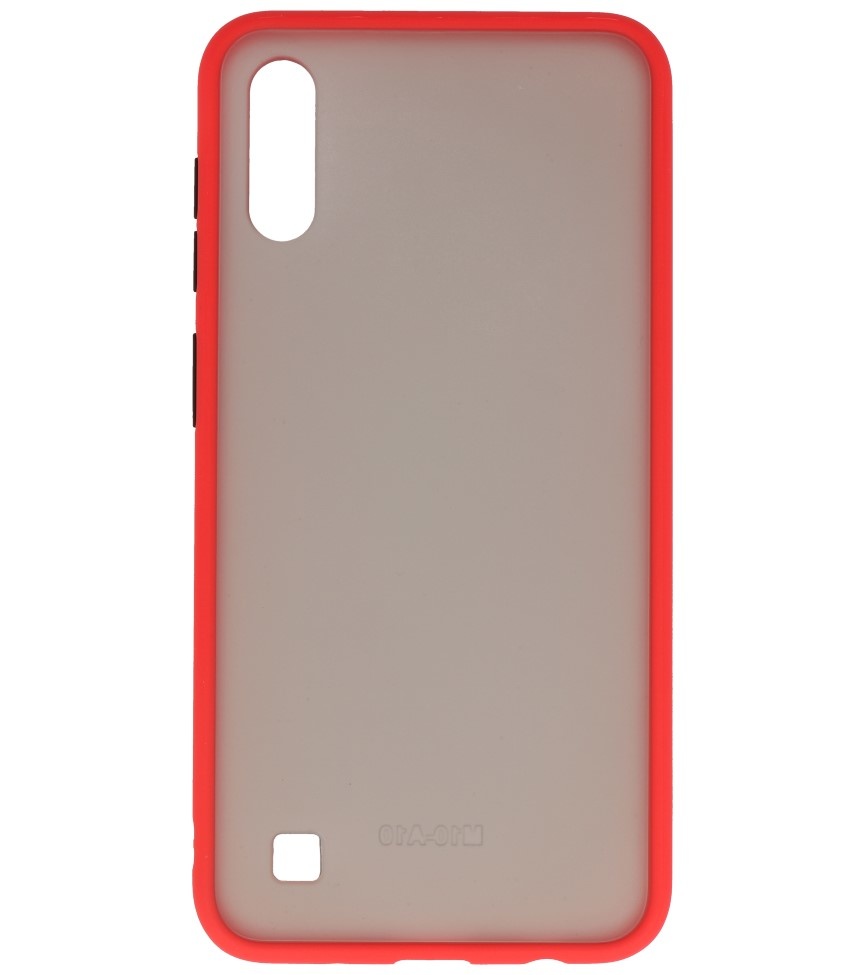 Étui rigide à combinaison de couleurs pour Samsung Galaxy A10 Rouge