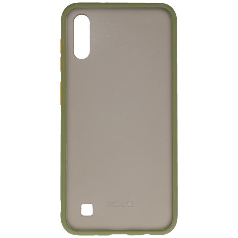 Funda rígida combinada de colores para Samsung Galaxy A10 Verde