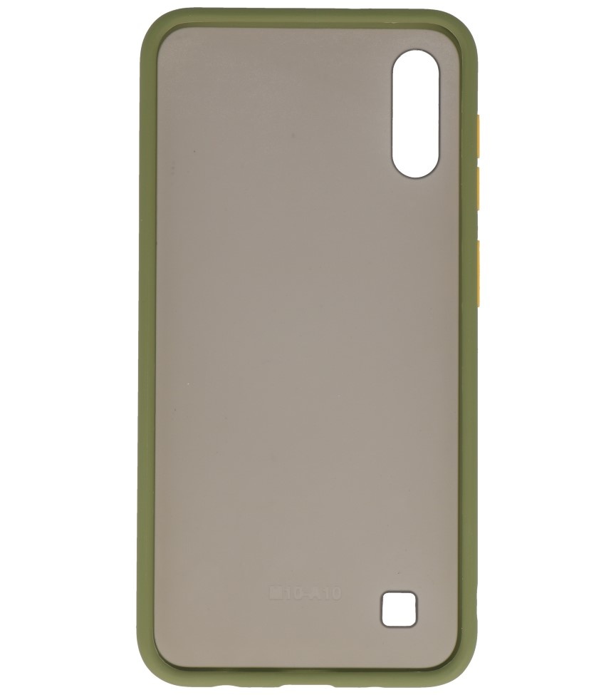 Funda rígida combinada de colores para Samsung Galaxy A10 Verde