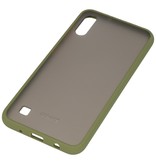 Funda rígida combinada de colores para Samsung Galaxy A10 Verde