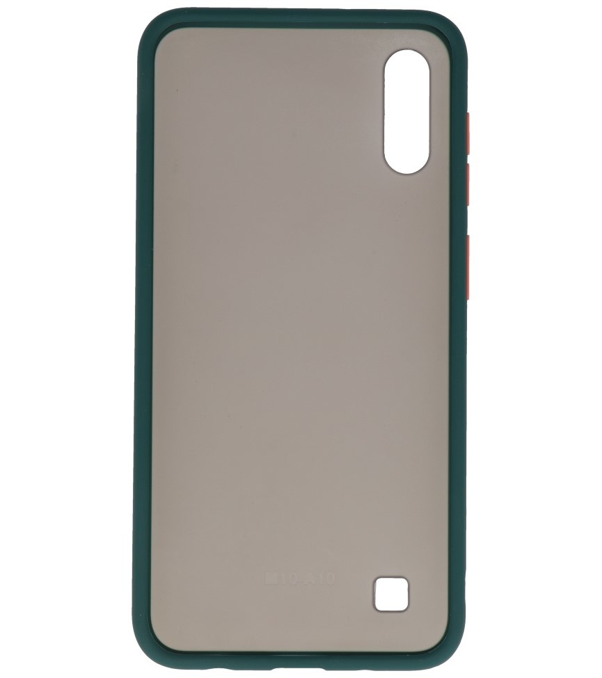 Étui rigide à combinaison de couleurs pour Samsung Galaxy A10 Danker Green