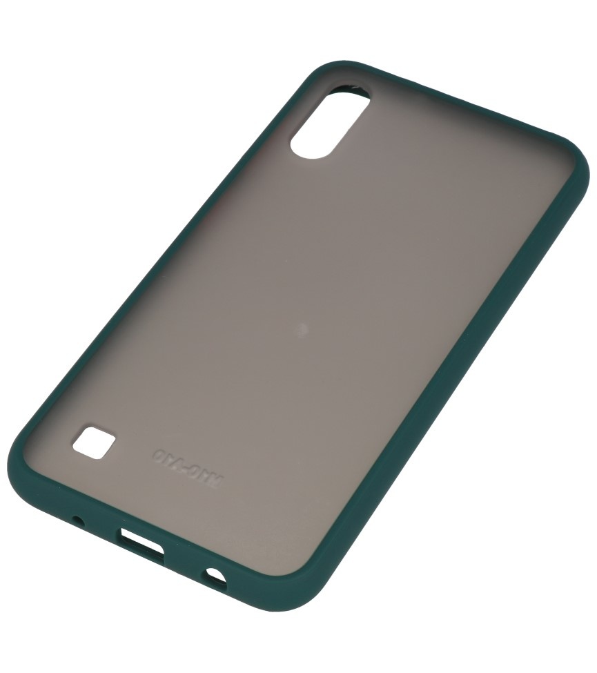 Étui rigide à combinaison de couleurs pour Samsung Galaxy A10 Danker Green