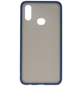 Funda rígida combinada de colores para Samsung Galaxy A10s Azul