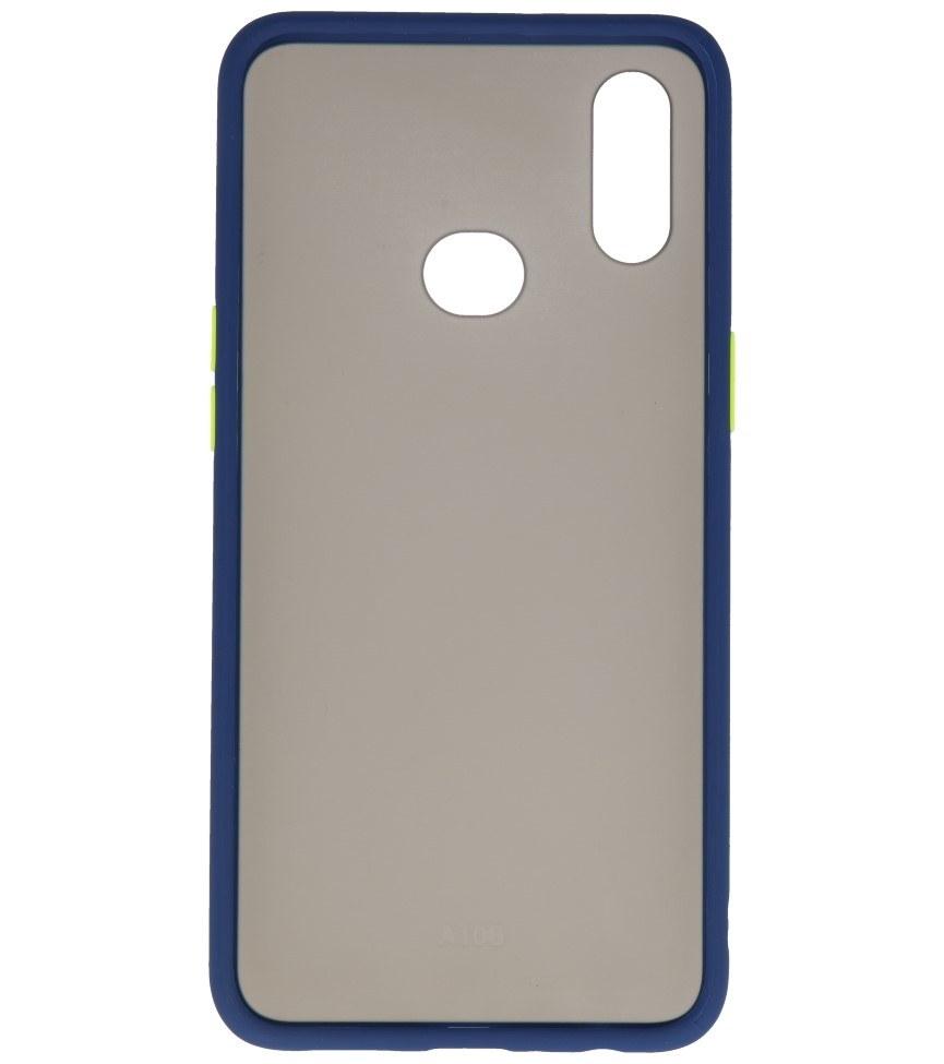 Funda rígida combinada de colores para Samsung Galaxy A10s Azul