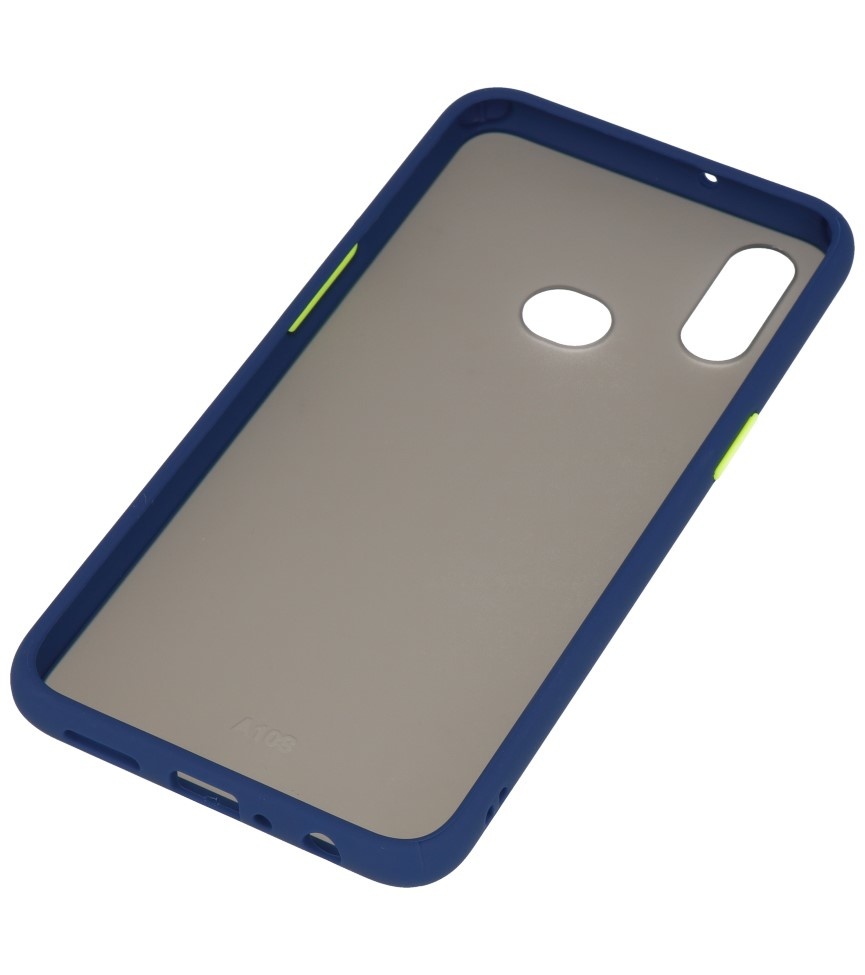 Funda rígida combinada de colores para Samsung Galaxy A10s Azul