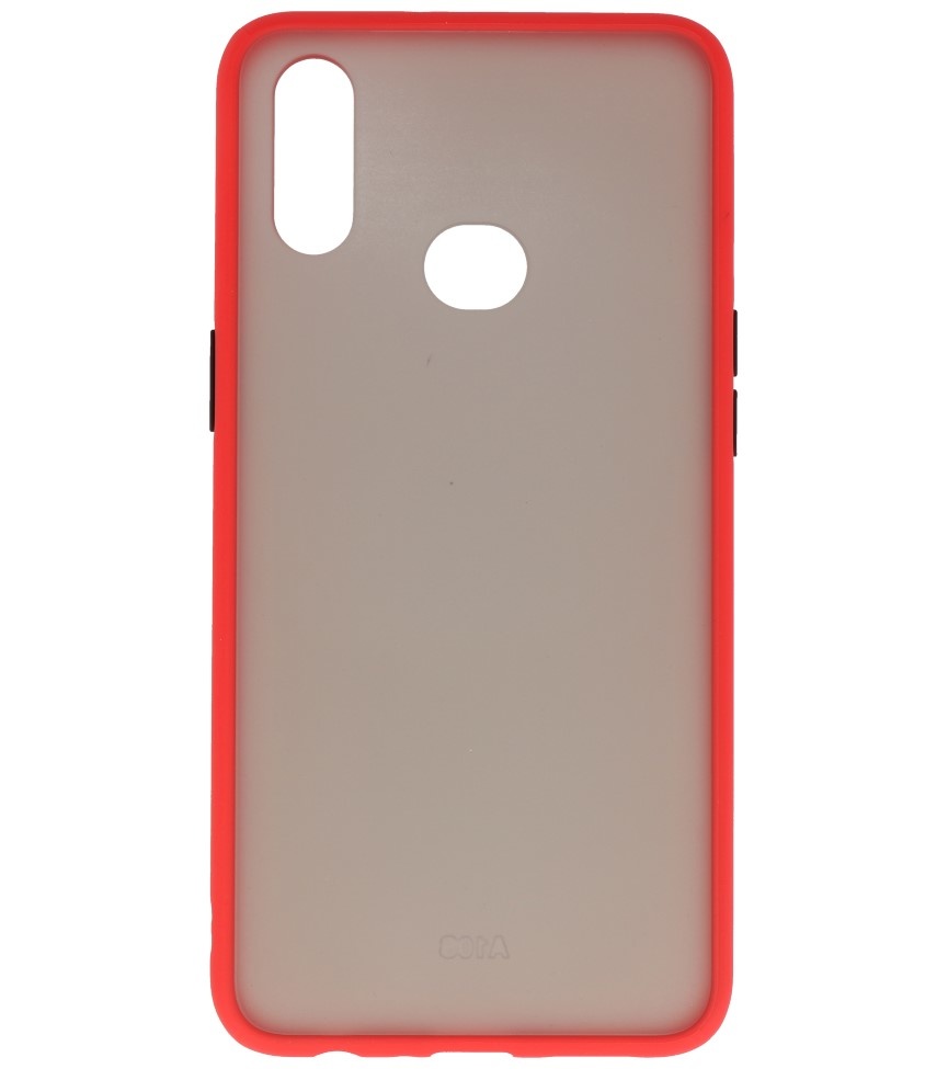 Étui rigide à combinaison de couleurs pour Samsung Galaxy A10s Rouge