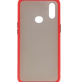 Funda rígida combinada de colores para Samsung Galaxy A10s Rojo