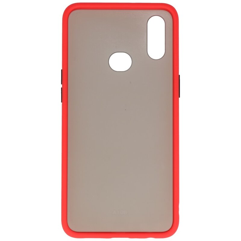 Funda rígida combinada de colores para Samsung Galaxy A10s Rojo