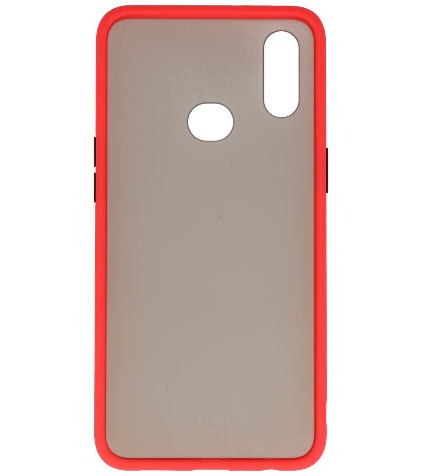 Funda rígida combinada de colores para Samsung Galaxy A10s Rojo
